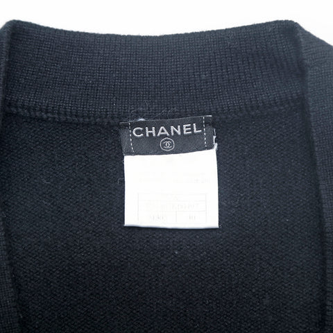 シャネル CHANEL ココマーク ボタン ロング カーディガン カシミヤ ブラック eit1124