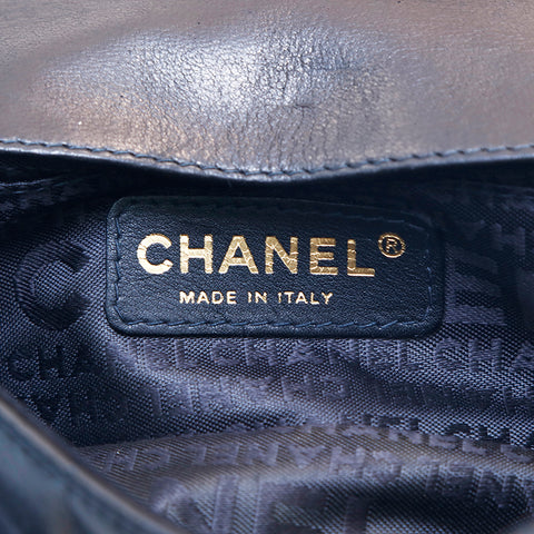 シャネル CHANEL チョコバー カメリア チェーン ショルダーバッグ ブラック eit1171