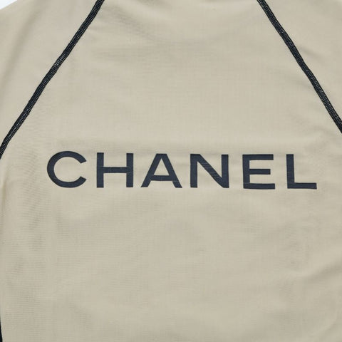 シャネル CHANEL ココマーク　ロゴ SIZE：38 半袖Ｔシャツ ナイロン カーキ×ブラック eit1233