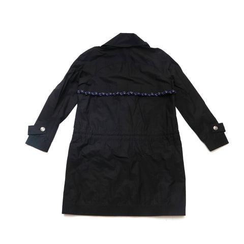 Chanel coco bouton long veste coton noir eit1290