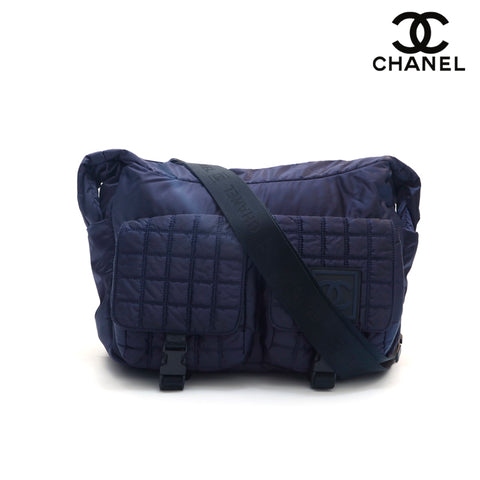 シャネル CHANEL スポーツライン ココマーク ショルダーバッグ ネイビー eit1396