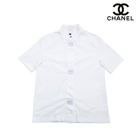 シャネル CHANEL コットン ブラウス ホワイト eit1419 – NUIR VINTAGEシャツ/ブラウス(長袖/七分)