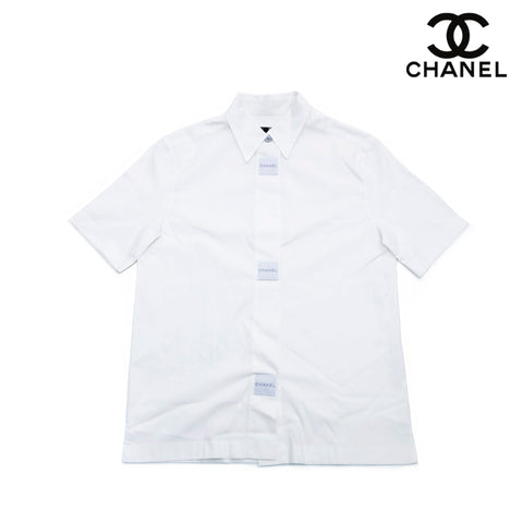 シャネル CHANEL コットン ブラウス ホワイト eit1419